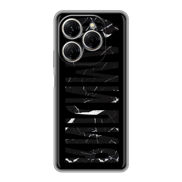 Силиконовый чехол на Tecno Spark 20 Pro с принтом ФАМИЛИЯ