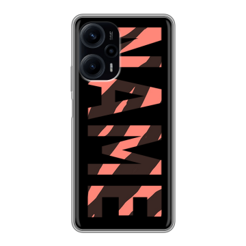 Силиконовый чехол на Xiaomi RedMi Note 12 Turbo с принтом NAME