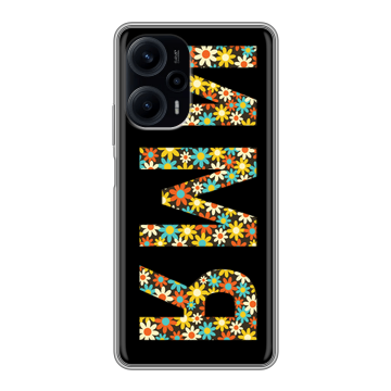 Силиконовый чехол на Xiaomi RedMi Note 12 Turbo с принтом ИМЯ