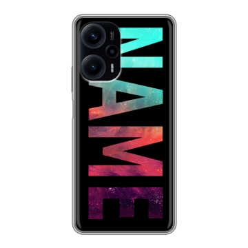 Силиконовый чехол на Xiaomi RedMi Note 12 Turbo с принтом NAME