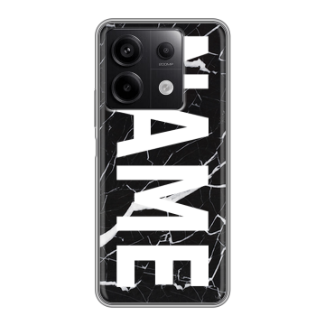 Силиконовый чехол на Xiaomi Redmi Note 13 5G с принтом NAME