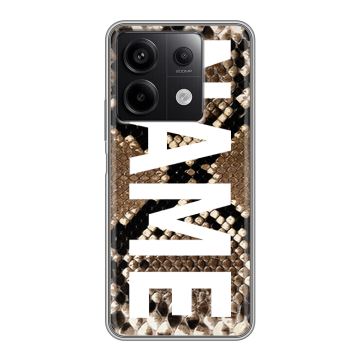 Силиконовый чехол на Xiaomi Redmi Note 13 5G с принтом NAME