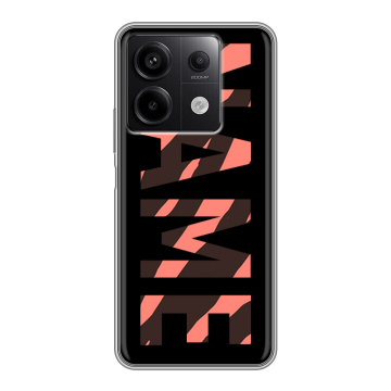 Силиконовый чехол на Xiaomi Redmi Note 13 5G с принтом NAME