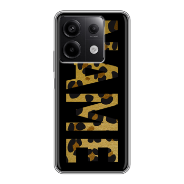 Силиконовый чехол на Xiaomi Redmi Note 13 5G с принтом NAME
