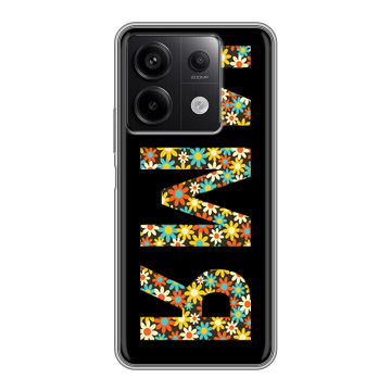 Силиконовый чехол на Xiaomi Redmi Note 13 5G с принтом ИМЯ