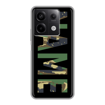 Силиконовый чехол на Xiaomi Redmi Note 13 5G с принтом NAME