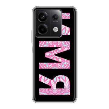 Силиконовый чехол на Xiaomi Redmi Note 13 5G с принтом ИМЯ