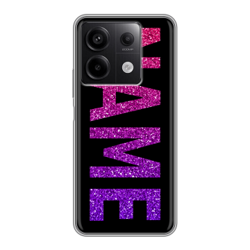 Силиконовый чехол на Xiaomi Redmi Note 13 5G с принтом NAME