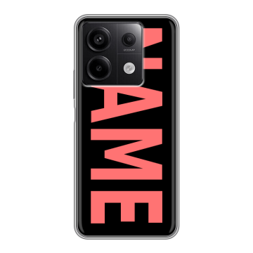 Силиконовый чехол на Xiaomi Redmi Note 13 5G с принтом NAME