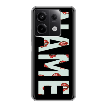 Силиконовый чехол на Xiaomi Redmi Note 13 5G с принтом NAME