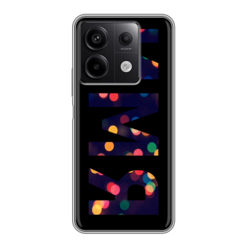 Силиконовый чехол на Xiaomi Redmi Note 13 5G с принтом ИМЯ