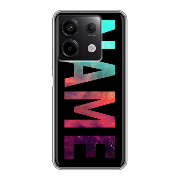 Силиконовый чехол на Xiaomi Redmi Note 13 5G с принтом NAME