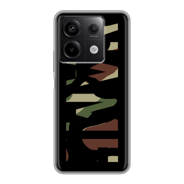 Силиконовый чехол на Xiaomi Redmi Note 13 5G с принтом NAME