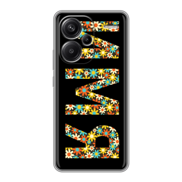 Силиконовый чехол на Xiaomi Redmi Note 13 Pro Plus с принтом ИМЯ