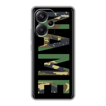 Силиконовый чехол на Xiaomi Redmi Note 13 Pro Plus с принтом NAME