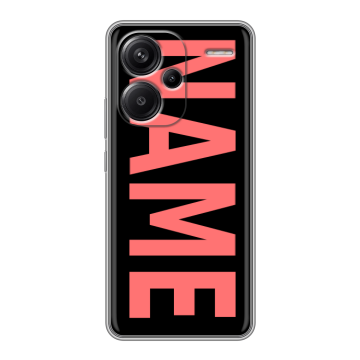 Силиконовый чехол на Xiaomi Redmi Note 13 Pro Plus с принтом NAME