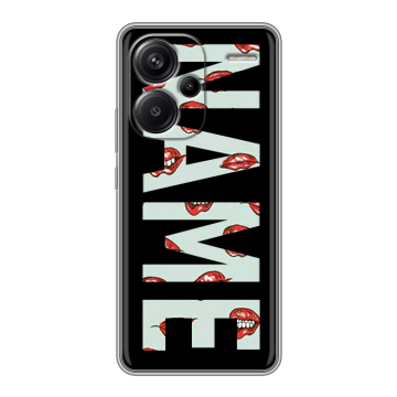 Силиконовый чехол на Xiaomi Redmi Note 13 Pro Plus с принтом NAME
