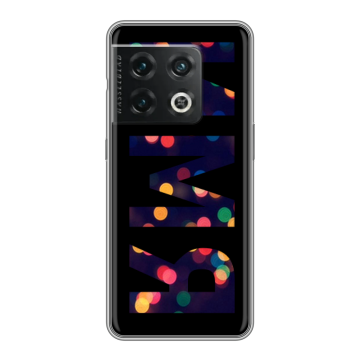 Силиконовый чехол на OnePlus 10 Pro с принтом ИМЯ