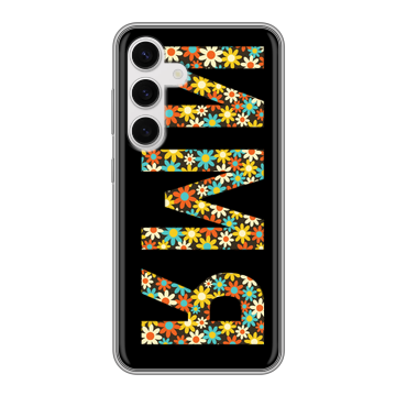Силиконовый чехол на Samsung Galaxy S24 с принтом ИМЯ