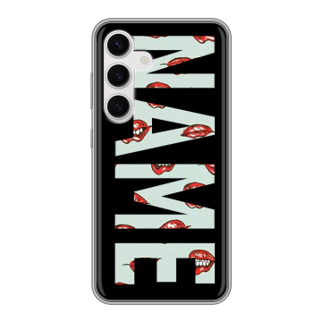 Силиконовый чехол на Samsung Galaxy S24 с принтом NAME
