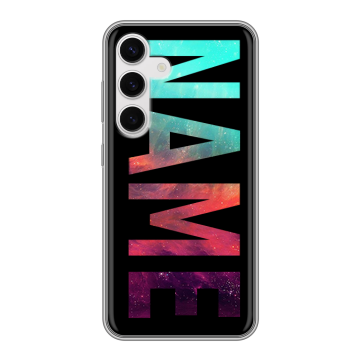 Силиконовый чехол на Samsung Galaxy S24 с принтом NAME