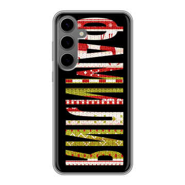 Силиконовый чехол на Samsung Galaxy S24 Plus с принтом ФАМИЛИЯ