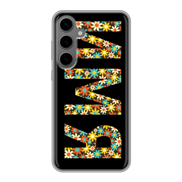 Силиконовый чехол на Samsung Galaxy S24 Plus с принтом ИМЯ