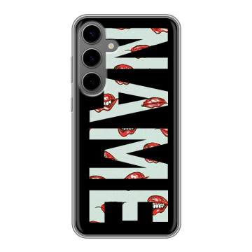 Силиконовый чехол на Samsung Galaxy S24 Plus с принтом NAME