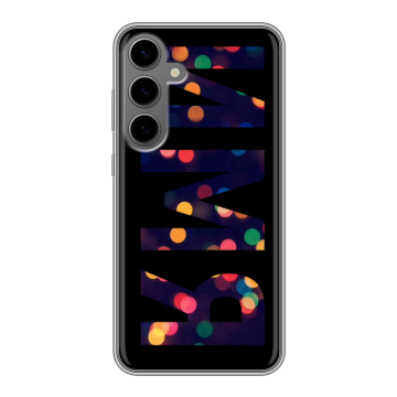 Силиконовый чехол на Samsung Galaxy S24 Plus с принтом ИМЯ