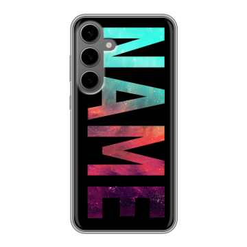 Силиконовый чехол на Samsung Galaxy S24 Plus с принтом NAME