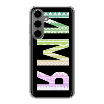 Силиконовый чехол на Samsung Galaxy S24 Plus с принтом ИМЯ