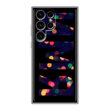 Силиконовый чехол на Samsung Galaxy S24 Ultra с принтом ИМЯ