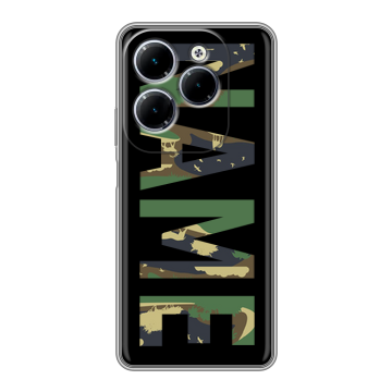 Силиконовый чехол на Infinix Hot 40 с принтом NAME