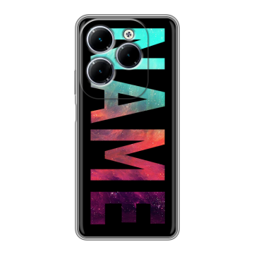 Силиконовый чехол на Infinix Hot 40 с принтом NAME