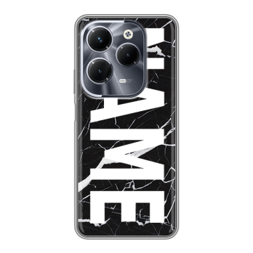 Силиконовый чехол на Infinix Hot 40 Pro с принтом NAME