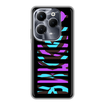 Силиконовый чехол на Infinix Hot 40 Pro с принтом ФАМИЛИЯ