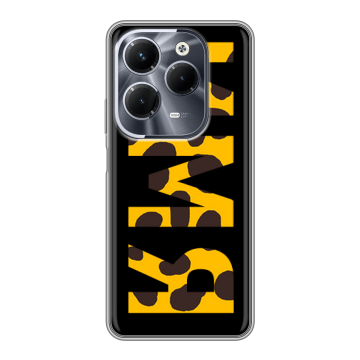 Силиконовый чехол на Infinix Hot 40 Pro с принтом ИМЯ