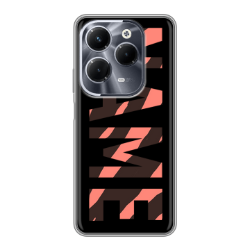 Силиконовый чехол на Infinix Hot 40 Pro с принтом NAME