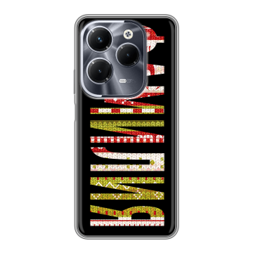 Силиконовый чехол на Infinix Hot 40 Pro с принтом ФАМИЛИЯ