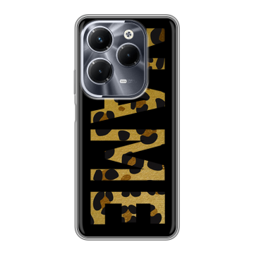 Силиконовый чехол на Infinix Hot 40 Pro с принтом NAME
