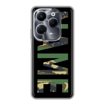 Силиконовый чехол на Infinix Hot 40 Pro с принтом NAME