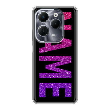 Силиконовый чехол на Infinix Hot 40 Pro с принтом NAME