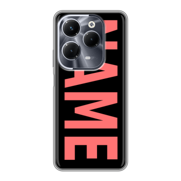Силиконовый чехол на Infinix Hot 40 Pro с принтом NAME
