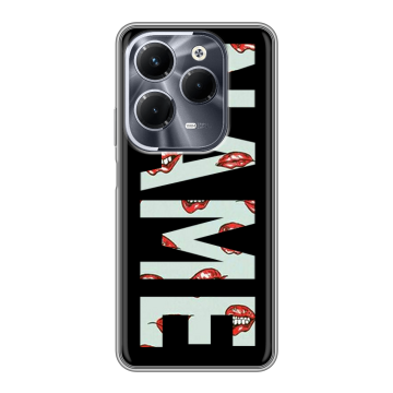 Силиконовый чехол на Infinix Hot 40 Pro с принтом NAME