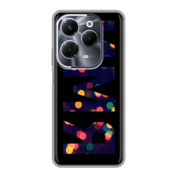 Силиконовый чехол на Infinix Hot 40 Pro с принтом ИМЯ