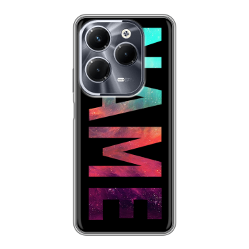 Силиконовый чехол на Infinix Hot 40 Pro с принтом NAME
