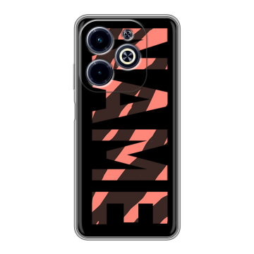 Силиконовый чехол на Infinix Hot 40i с принтом NAME