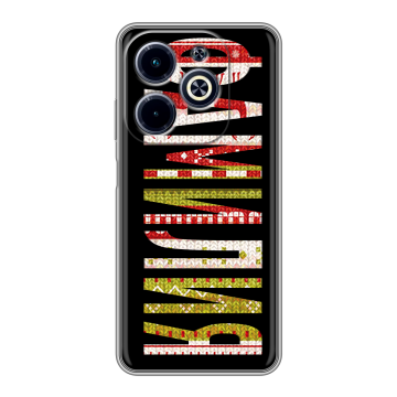 Силиконовый чехол на Infinix Hot 40i с принтом ФАМИЛИЯ