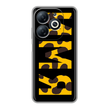 Силиконовый чехол на Infinix Smart 8 с принтом ИМЯ