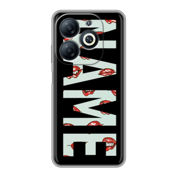 Силиконовый чехол на Infinix Smart 8 с принтом NAME